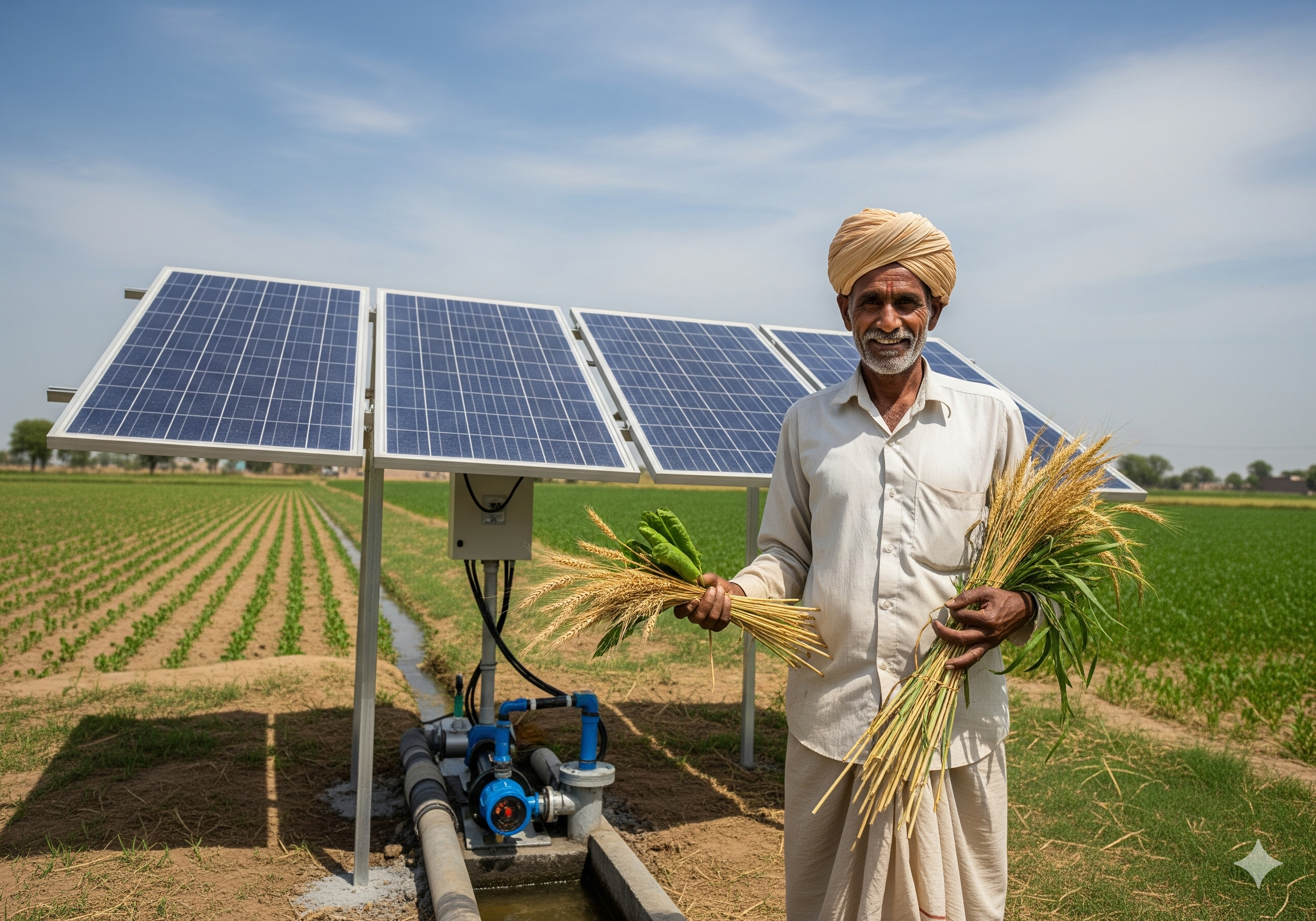 Farmer with Solar Pump